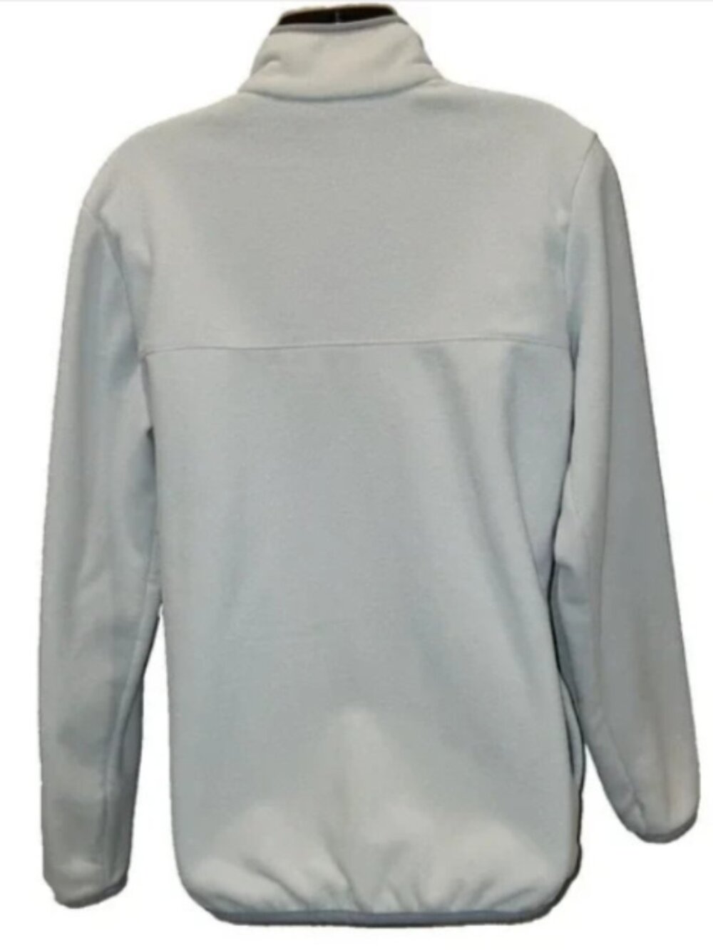 Columbia Woman's Medium Off-White Jacket Gray Trim Full Zip High Neck Pockets - Picture 3 of 10